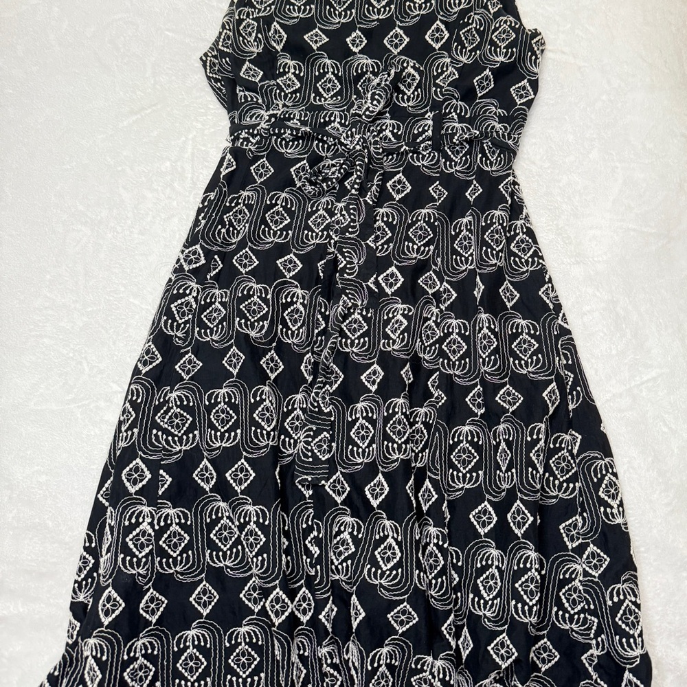 Black and White Halter Maxi Dress